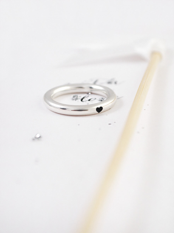 Silber Ring Herz