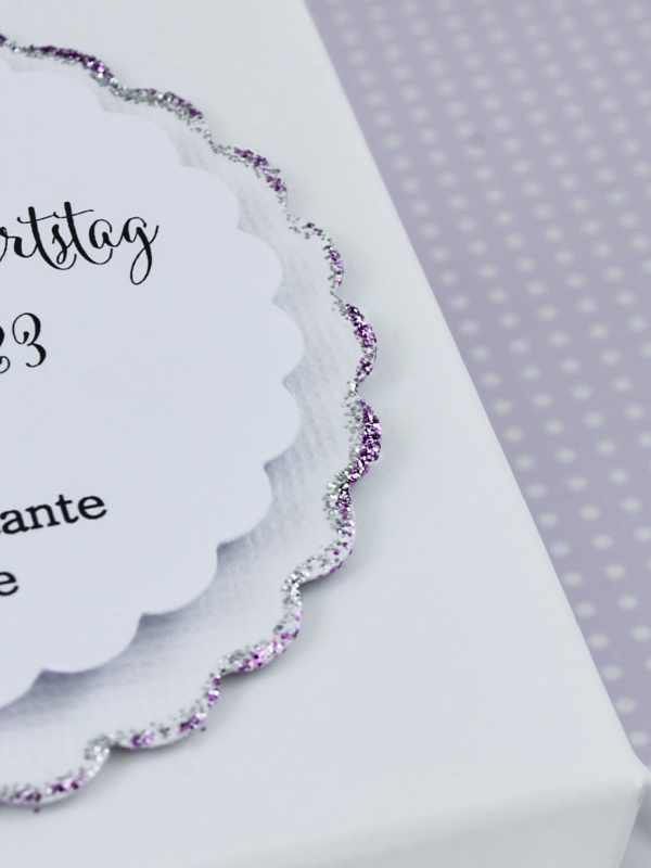 Geschenkbox mit Glitzer, Scrapbookimg