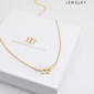 Minimale Halskette mit Serotonin Glückshormon aus Silber. Schön weiblich elegant zart minimal